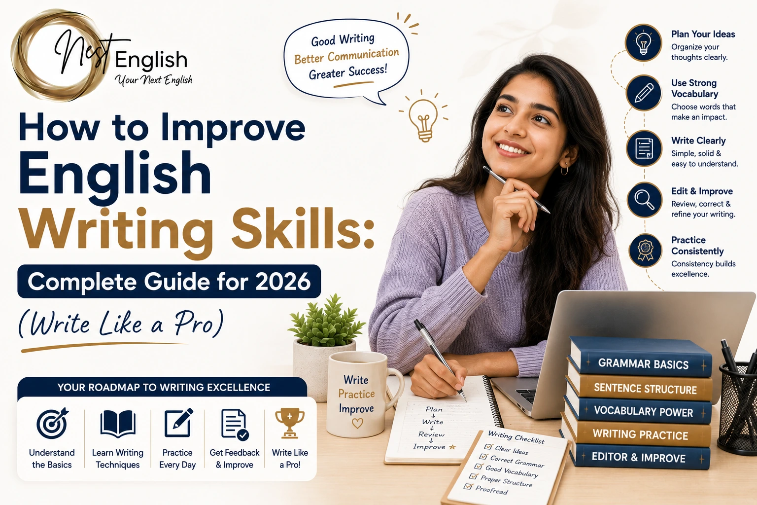How to Improve English Writing Skills Complete Guide for 2026 (Write Like a Pro)